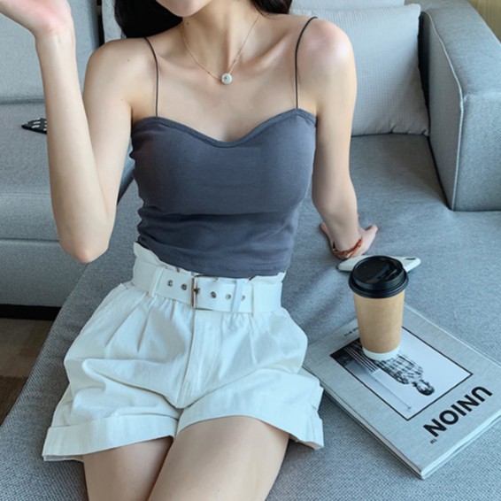 Áo Bra Nữ 2 Dây 💖 FREESHIP 💖 Áo Ngực 2 Chất Cotton Mềm Mại Quyến Rũ Cho Nữ - Bra dáng dài 259