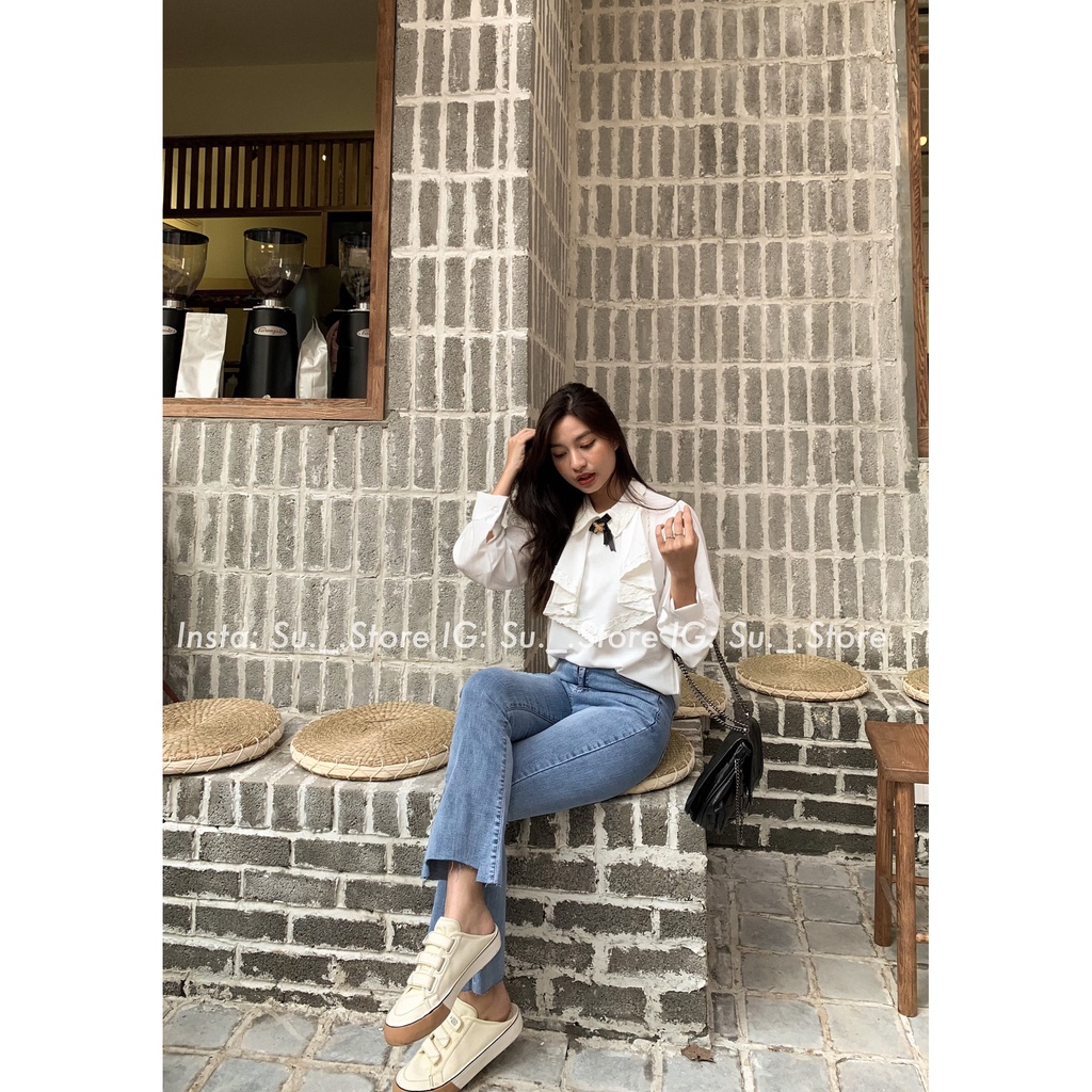 Quần jeans ống loe rách gấu Q403 SUSTORE
