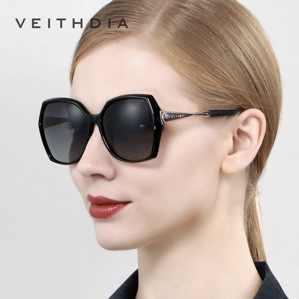 Kính mát phân cực VEITHDIA chống tia UV400 phong cách retro 3160 thời trang cho nữ