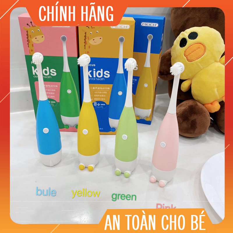 Bàn Chải Điện Cho Bé Focus Kids Sạch Răng Tiện Lợi Chống Nước IPX5