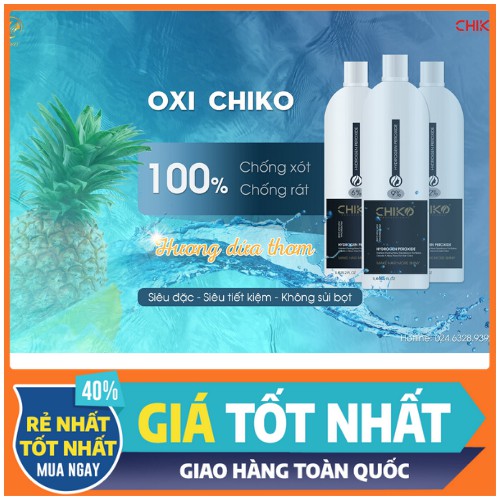 Trợ nhuộm tóc CHIKO hương dứa thơm chống xót chai 1000ml