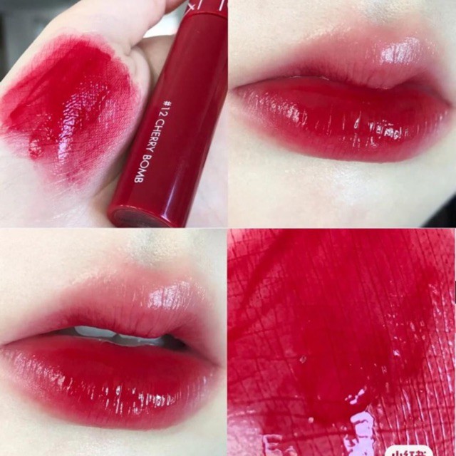 (TEM HIDDEN TAG) Son Romand Juicy Lasting Tint Màu #12 CHERRY BOMBO