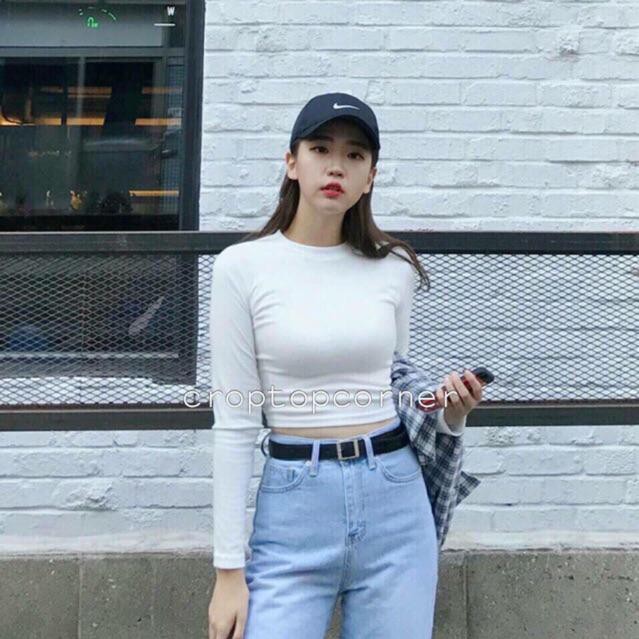 ÁO CROPTOP TAY DÀI THU ĐÔNG ( giá rẻ bao y hình) MS:Z01