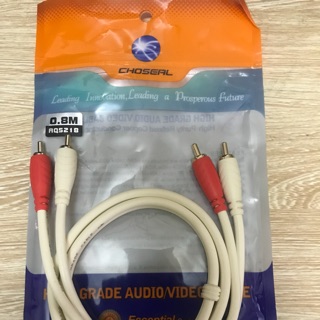 Dây tín hiệu choseal 2 ra 2 đầu AV cao cấp 0.8m