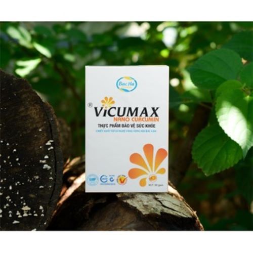 Vicumax Nano Curcumin dạng bột - VI0HB015 - Tinh chất từ củ nghệ nếp vàng, hỗ trợ dạ dày, tăng cường sức khỏe - Hộp 15gr