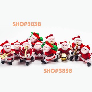 Bộ 5 Ông Già Noel Nhảy Múa Treo Trang Trí Noel, Cây Thông