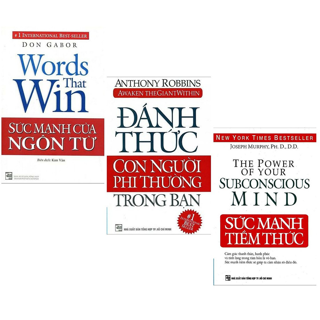 Sách -Combo sức mạnh của ngôn từ + đánh thức con người phi thường trong bạn + sức mạnh tiềm thức (3 cuốn)