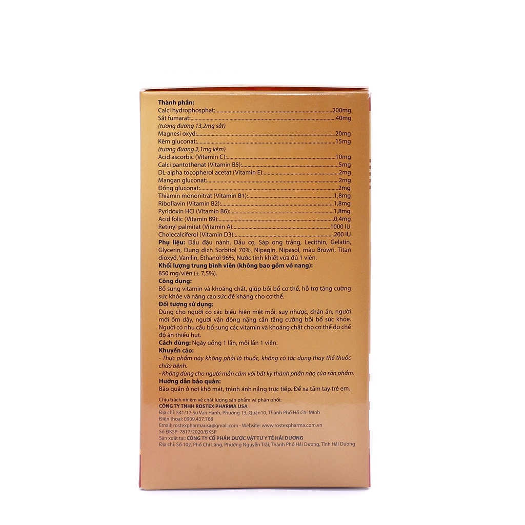 Viên uống vitamin tổng hợp Phamagel Plus HDPHARMA hỗ trợ tăng cường sức khỏe - Hộp 30 viên & 100 viên