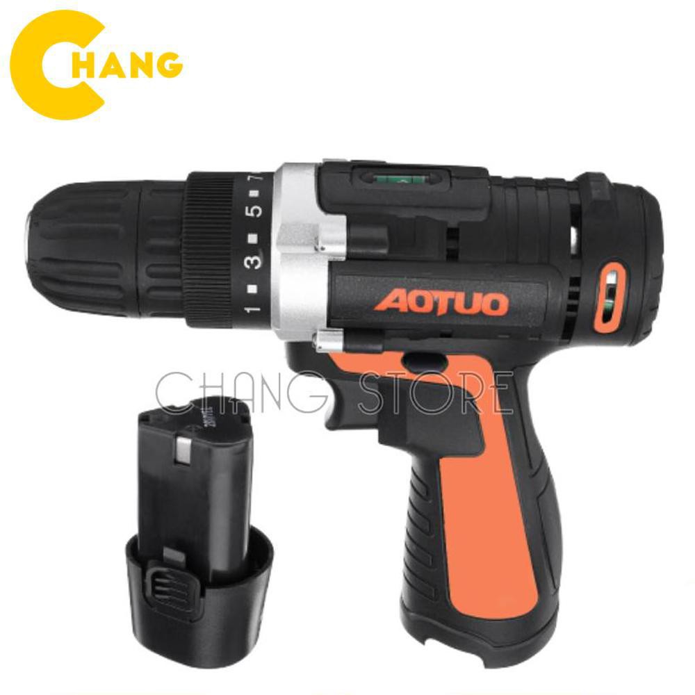 Máy Khoan Vặn Vít Không Dây Aotuo 12V Tốc Độ Có Đảo Chiều