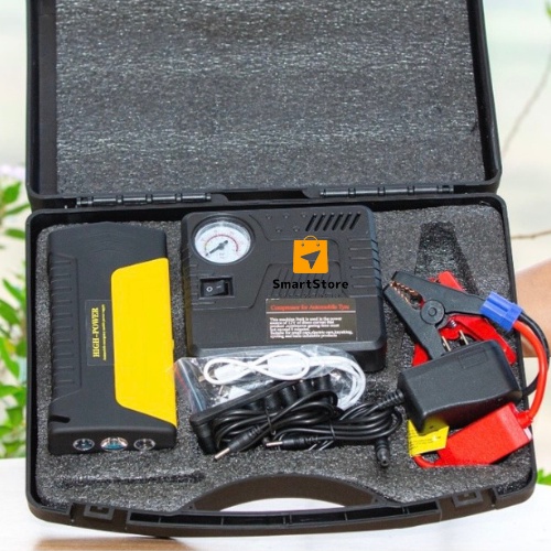 Bộ kích bình ô tô kèm bơm lốp HIGHPOWER cứu hộ xe hơi khẩn cấp, kích nổ ô tô đa năng bảo hành 6 tháng