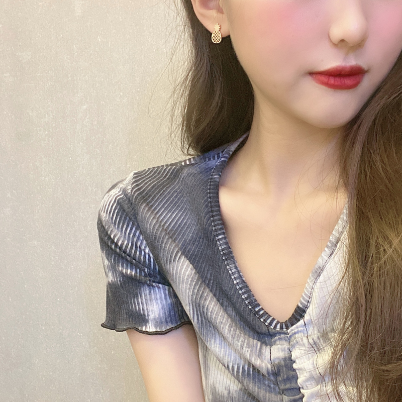 Đôi khuyên tai hình quả dứa thời trang cho nữ