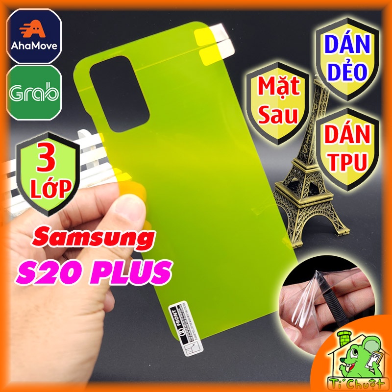 [Mặt Sau] Dán Lưng Dẻo TPU Samsung S20 PLUS Trong Suốt