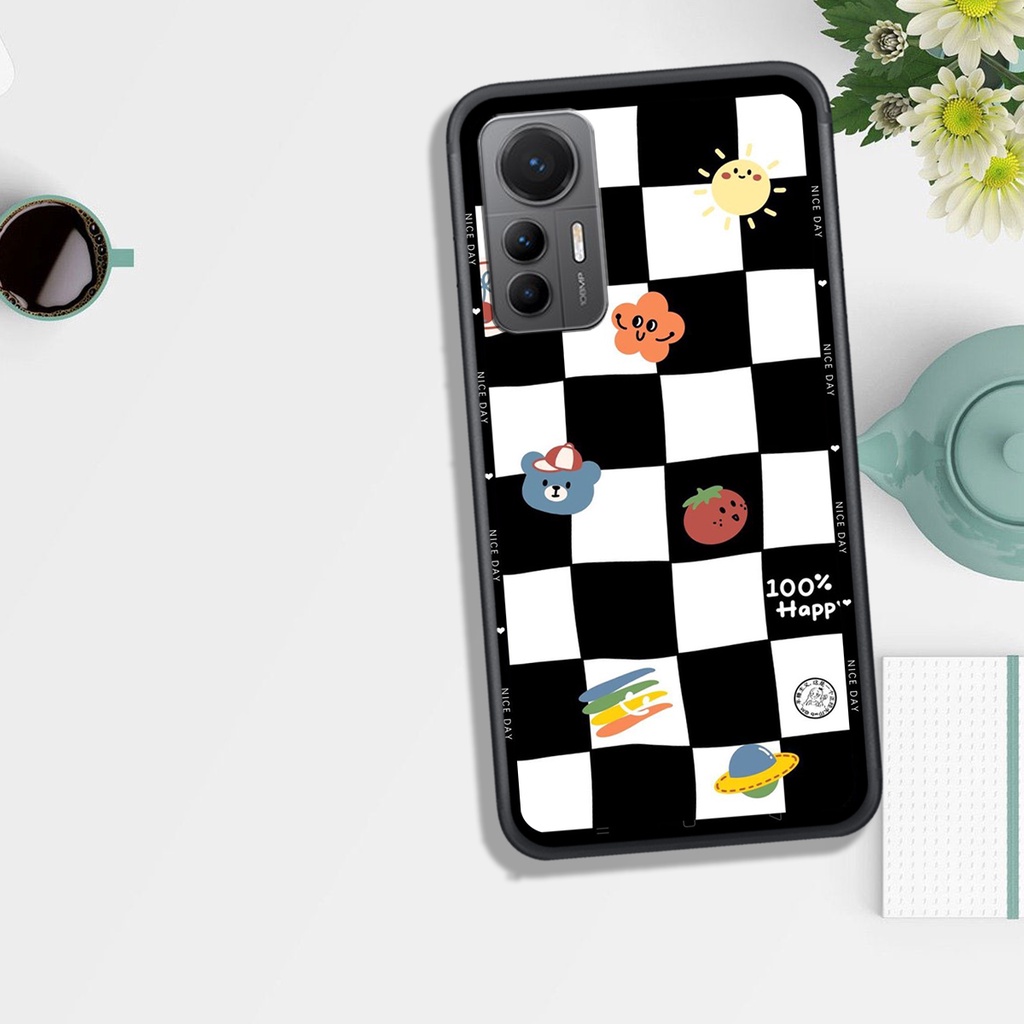 ỐP Lưng Xiaomi MI 12 LITE, In Hình Black Heart Ngỗ Nghĩnh, Đẹp.