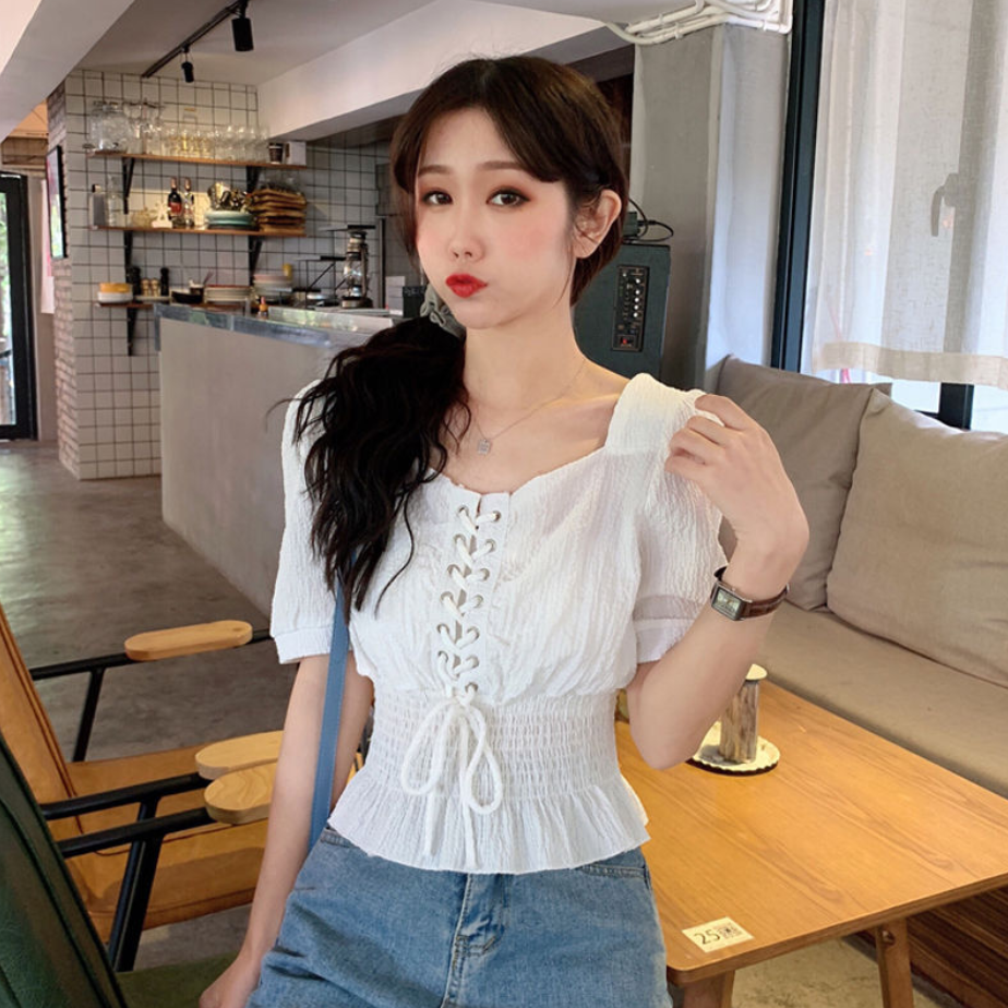 ⭐.⭐Square collar high waist design long sleeve top | BigBuy360 - bigbuy360.vn