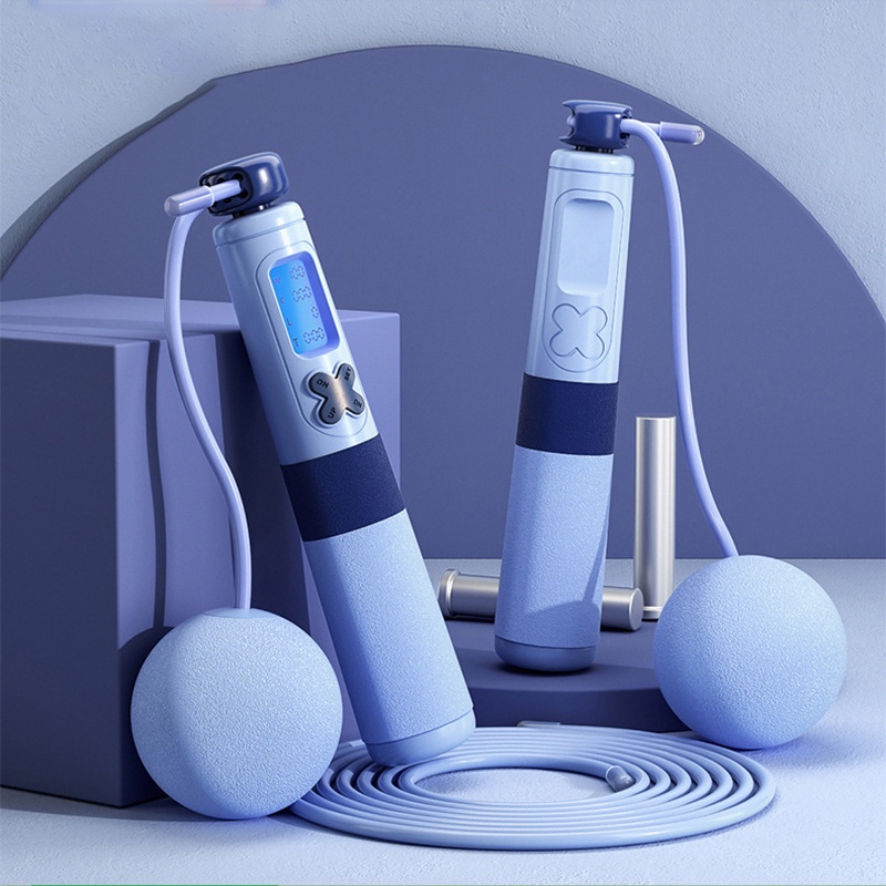 Dây nhảy không dây đếm số FITEZY đo Calo giảm cân thể dục tại nhà có tạ sắt và dây thường 2022