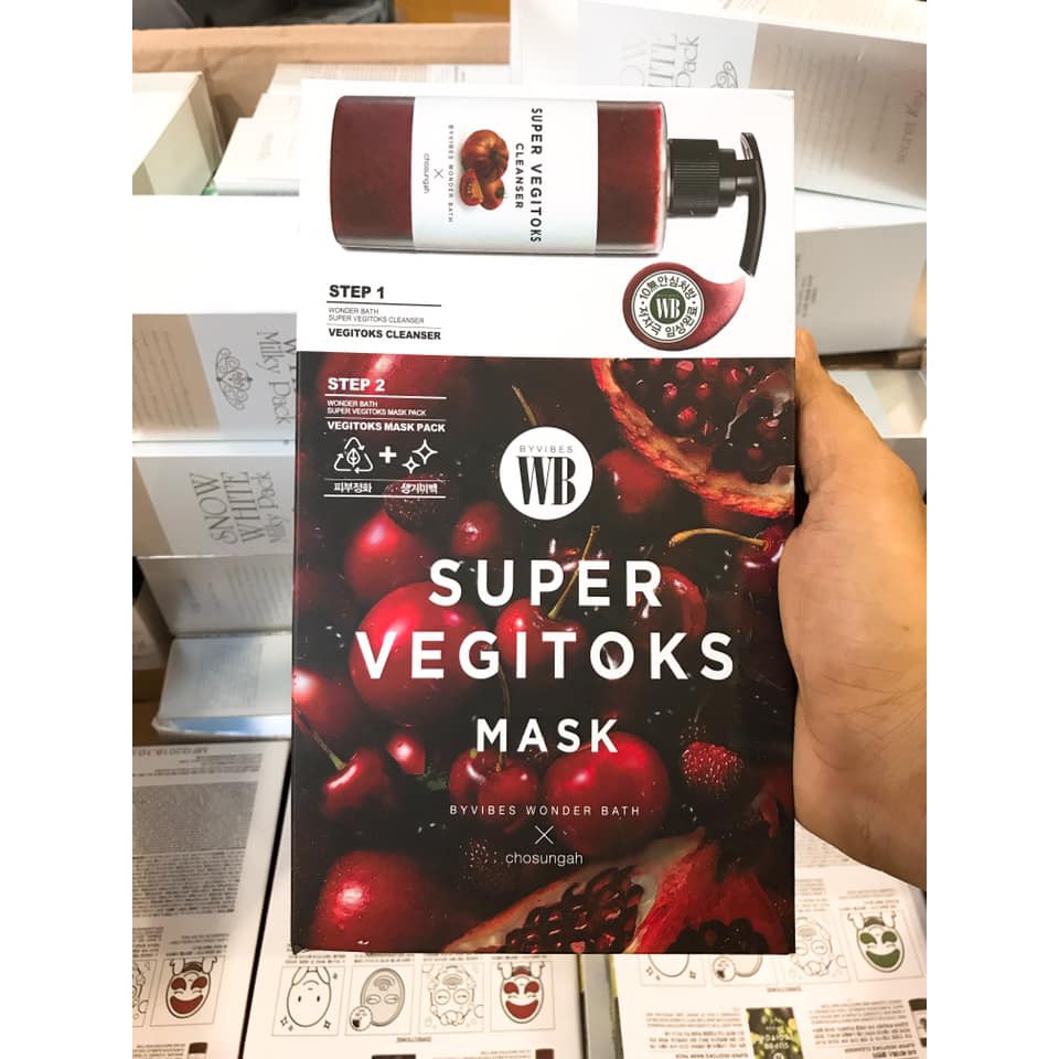 Mặt nạ thải độc dưỡng da rau củ Super Vegitoks Mask Hàn Quốc