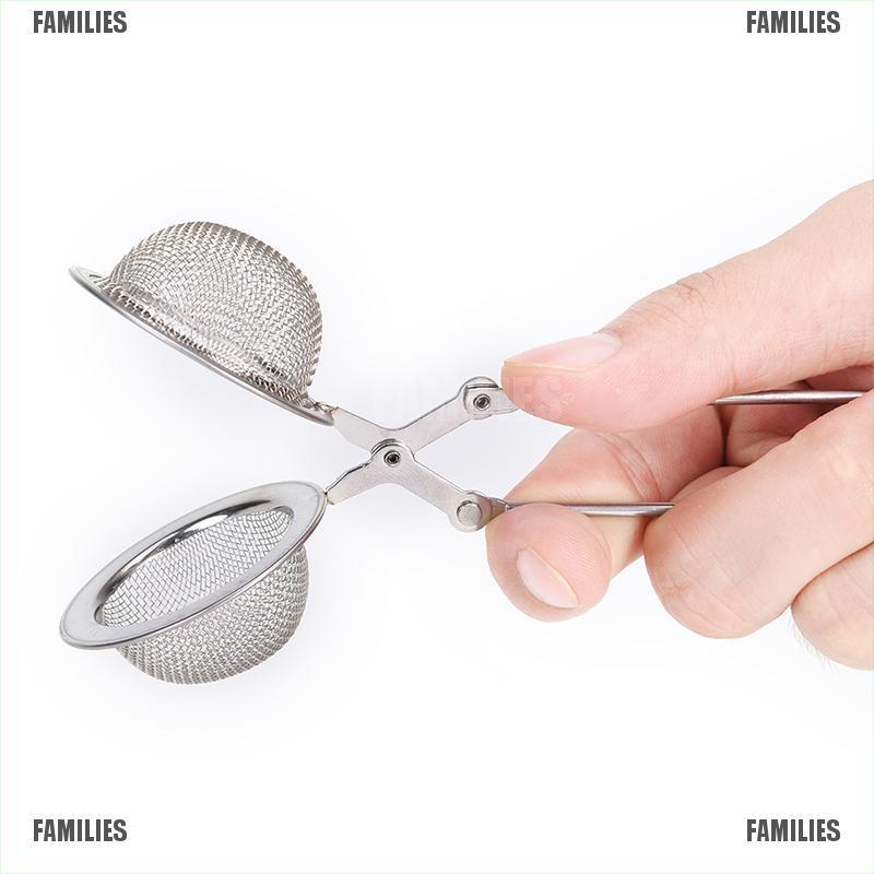Dụng Cụ Lọc Trà Families. Stainless Steel Spoon Tea Ball Infuser Filter Leaf Herb Mesh Strainer