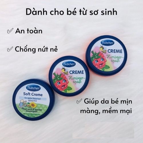 Kem Nẻ Bubchen Soft Creme Với Dầu Hướng Dương &amp; Sheabutter Đức 20ml Cho bé từ sơ sinh dưỡng ẩm ngăn nẻ hiệu quả