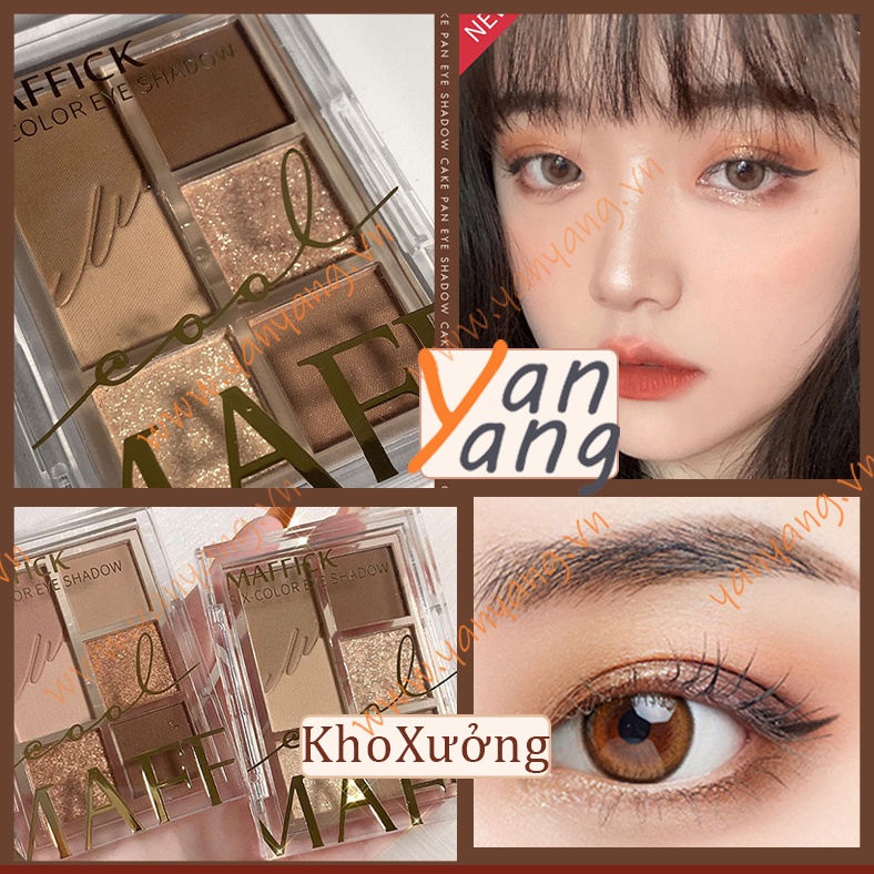 Bảng phấn trang điểm mắt Maffick 6 ô màu thời trang, chống thấm nước | BigBuy360 - bigbuy360.vn