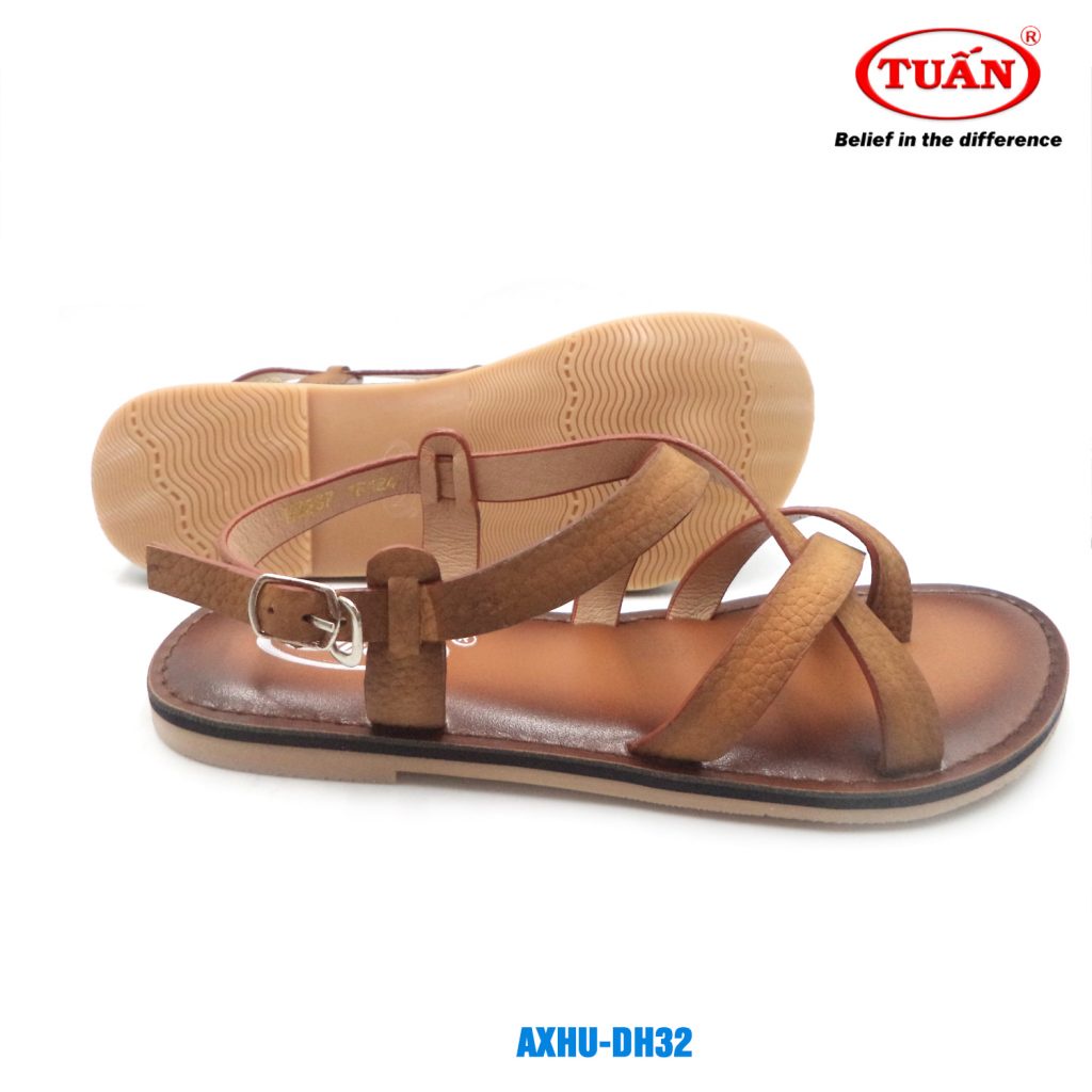 Sandal nữ bệt 💥quai da bò thật💥 thương hiệu Tuấn AXHU-H32
