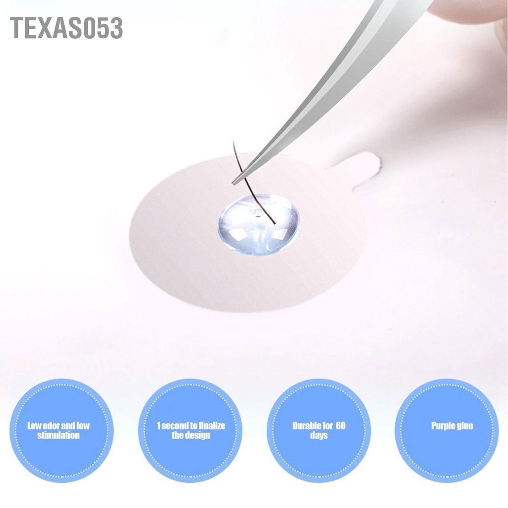 💕Hàng Sẵn 10ml Keo nối mi dán Màu tím trong suốt cao cấp Khô nhanh Kéo dài