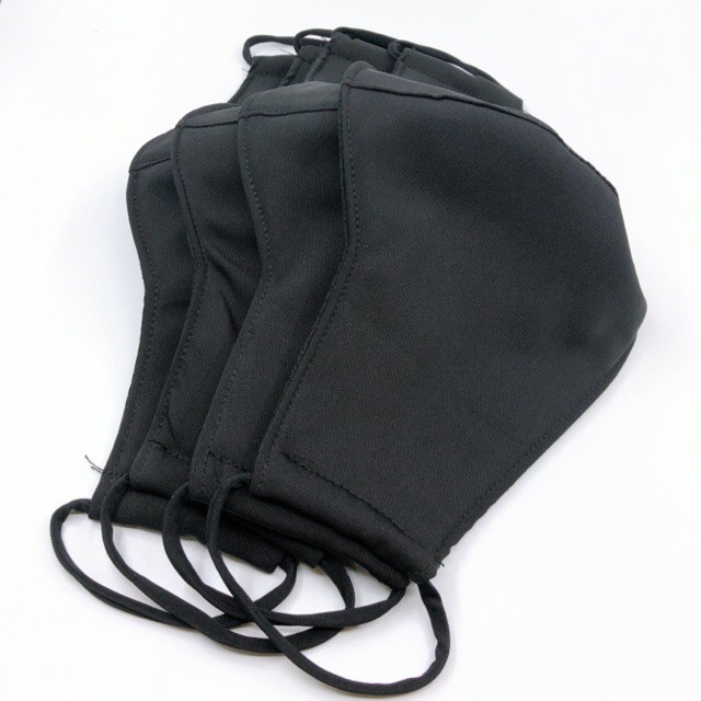 Set 5 Khẩu trang vải đen - kate lụa Cool Ngầu | BigBuy360 - bigbuy360.vn