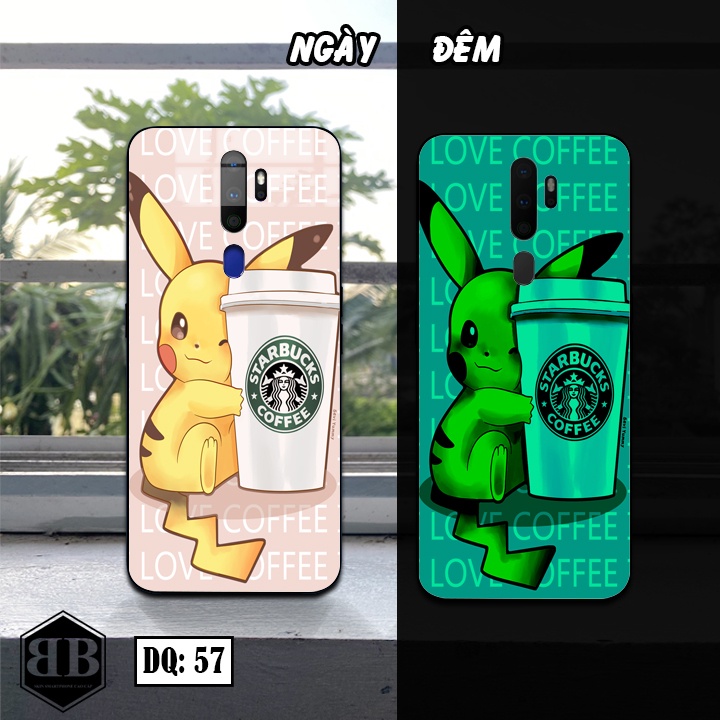 Ốp lưng kính Dạ Quang Oppo A5 2020 / A9 2020 / A11 phát sáng trong đêm in hình họa tiết theo yêu cầu