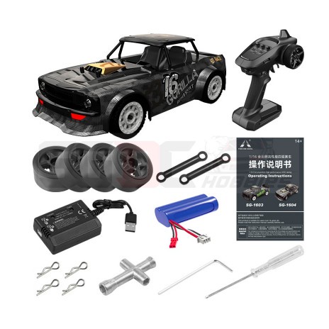 Xe điều khiển từ xa Gorilla drift SG-1604 Mô hình xe ô tô tốc độ 40km/h tỷ lệ 1/16 sóng 2.4GHz RC Car SG1604