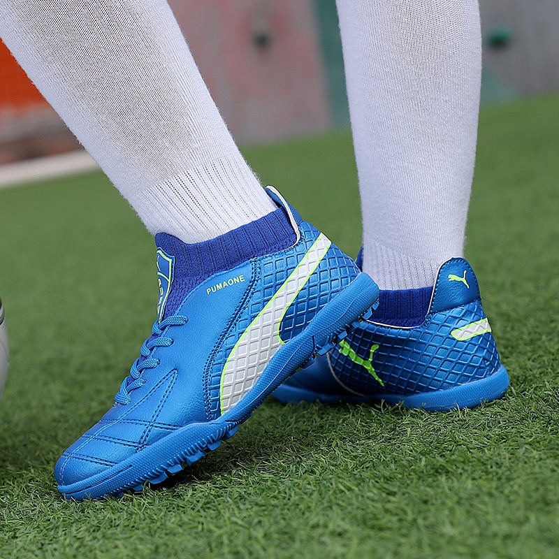 NEW CH <Real Picture> Giày bóng đá trẻ em Giày tập bóng đá Size:29-35 TF Giày bóng đá futsal :