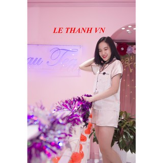[Miễn phí vận chuyển] Đồ bộ pijama phi lụa mẫu LT001