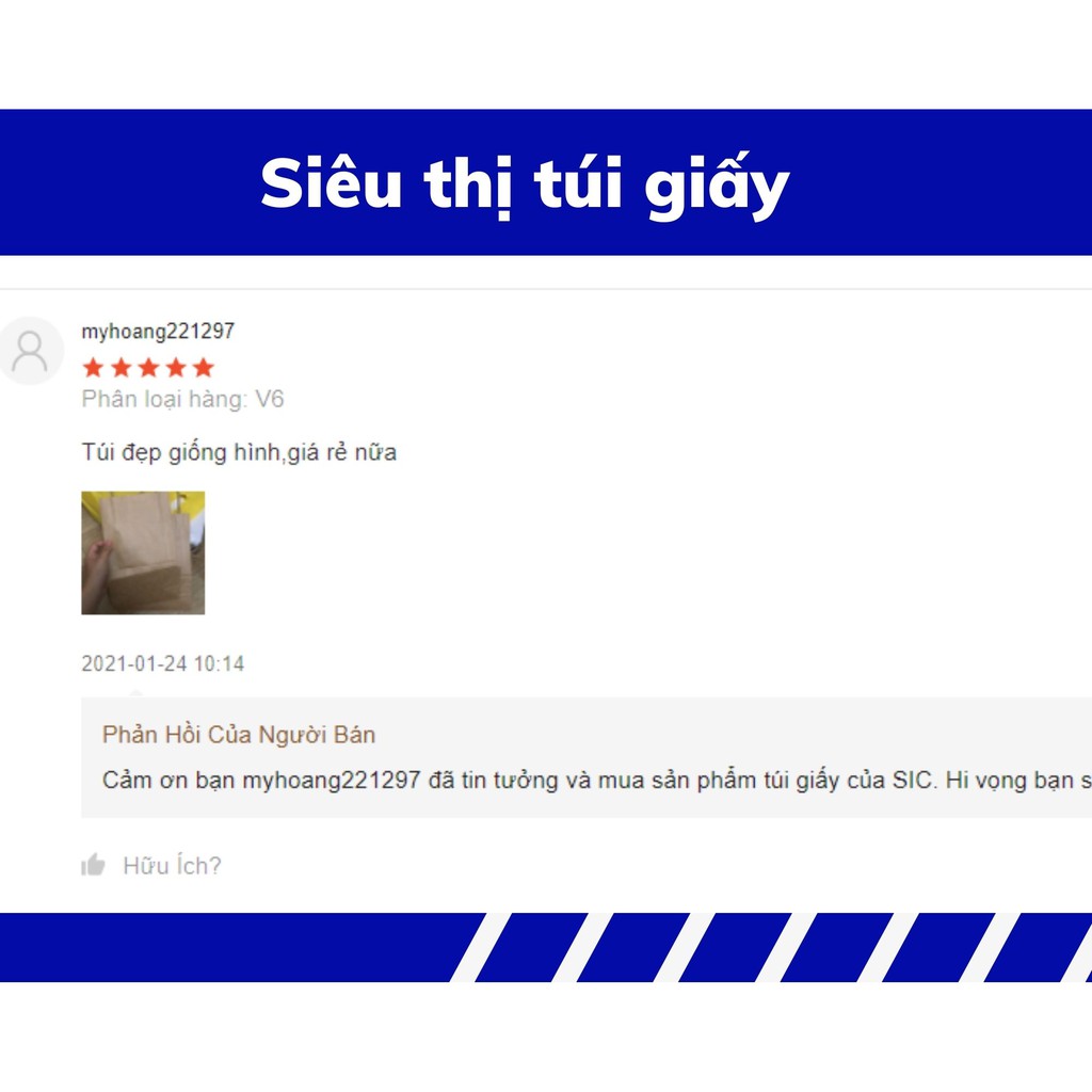 Túi giấy xi măng - túi giấy Kraft có quai giá nhà máy sản xuất (Ảnh thật shop tự chụp)