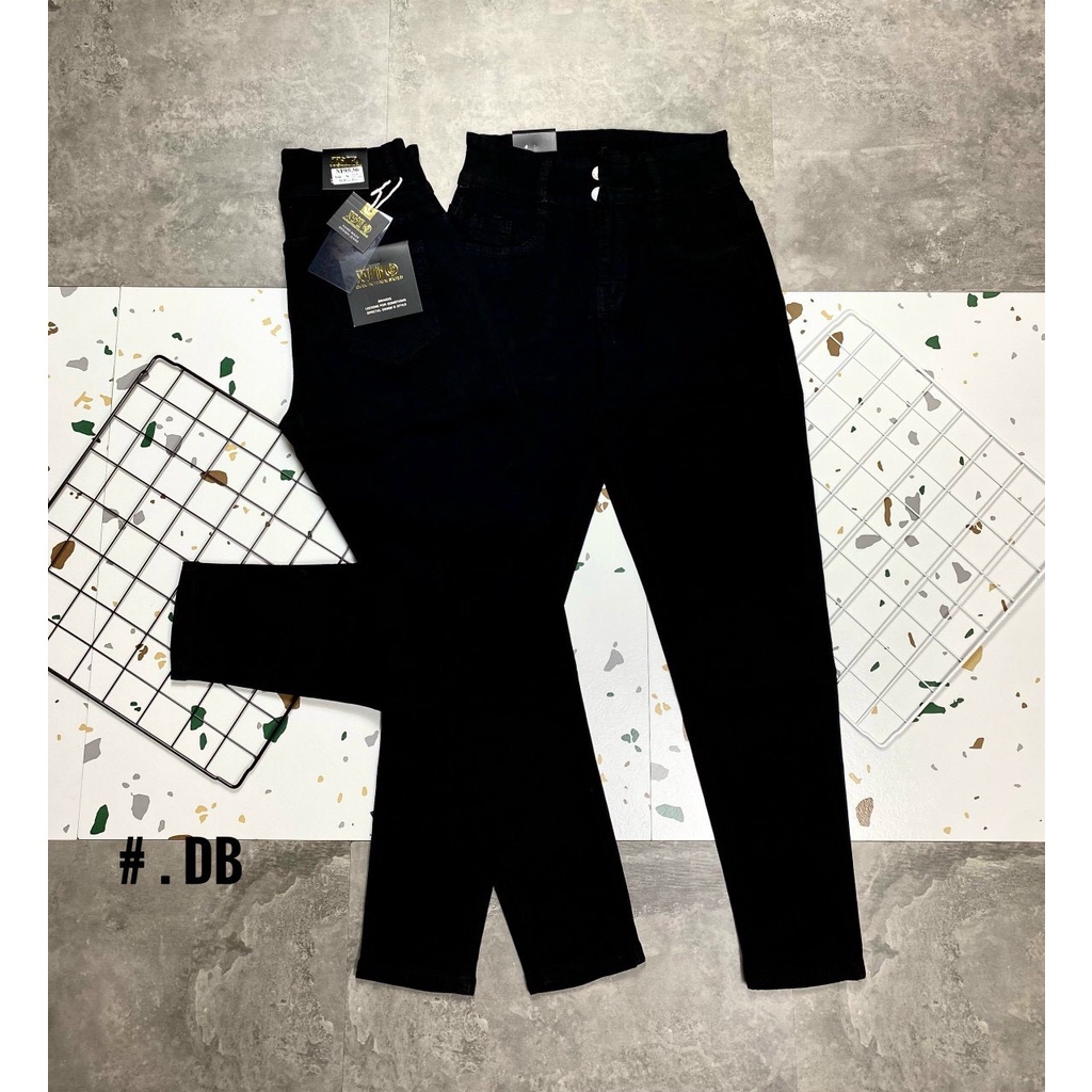 Quần jean baggy đen co dãn, quần jean nữ đen