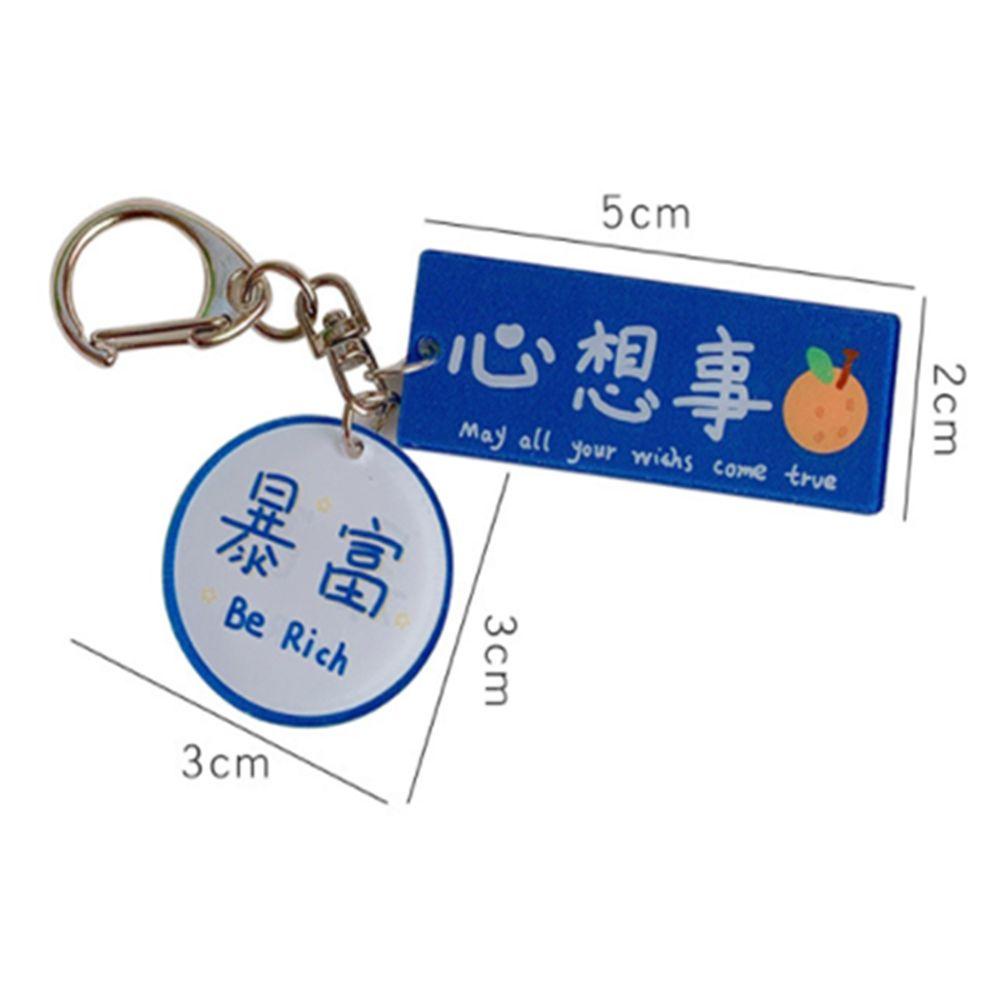 Móc Chìa Khóa Bằng Acrylic Chống Thấm Nước In Chữ Trung Hoa Tinh Tế