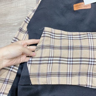 Bộ nỉ bông phối kẻ
