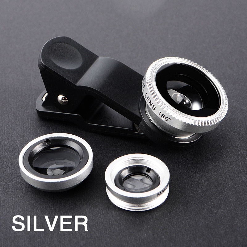 Ống kính 3 trong 1 góc rộng Macro Fisheye kèm kẹp 0.67x cho điện thoại iPhone