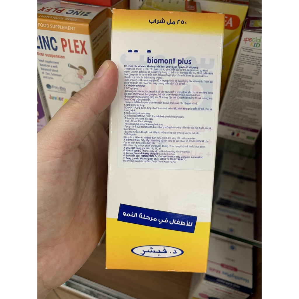 Biomont Plus bổ sung vitamin và khoáng chất giúp trẻ phát triển cao lớn, khỏe mạnh