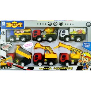 Bộ đồ chơi 6 ô tô công trình, côn trường cho bé trai