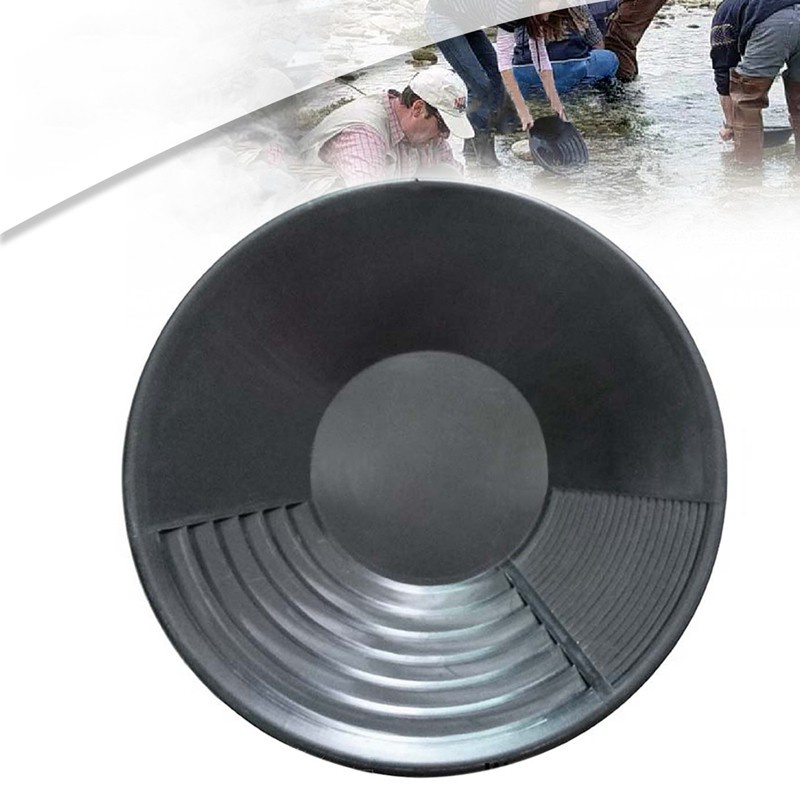 Đĩa nhựa tròn đãi vàng cát màu đen bằng resin chất lượng