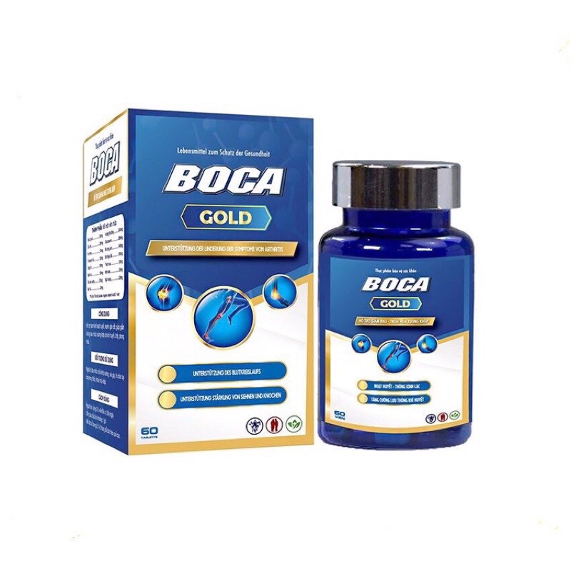 Viên uống Boca Gold hỗ trợ nuôi dưỡng sụn khớp, ngăn ngừa thoái hóa – lọ 60 viên