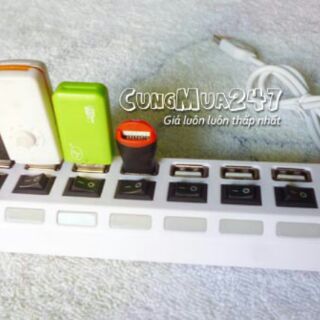 Hub USB 7 cổng có công tắc