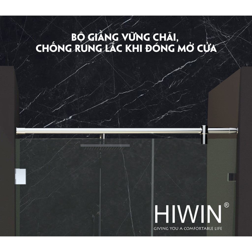 Bộ phụ kiện vách tắm kính kết cấu 90 độ kính - tường SUS304 Hiwin PKF-90KT