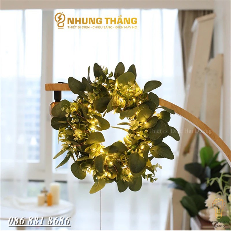 [ Nhiều Mẫu ] Vòng Hoa Treo Trang Trí Giáng Sinh Có Đèn -  Đường Kính 30cm,40cm - Chuyên Trang Trí Các Sự Kiện -Tặng PIN