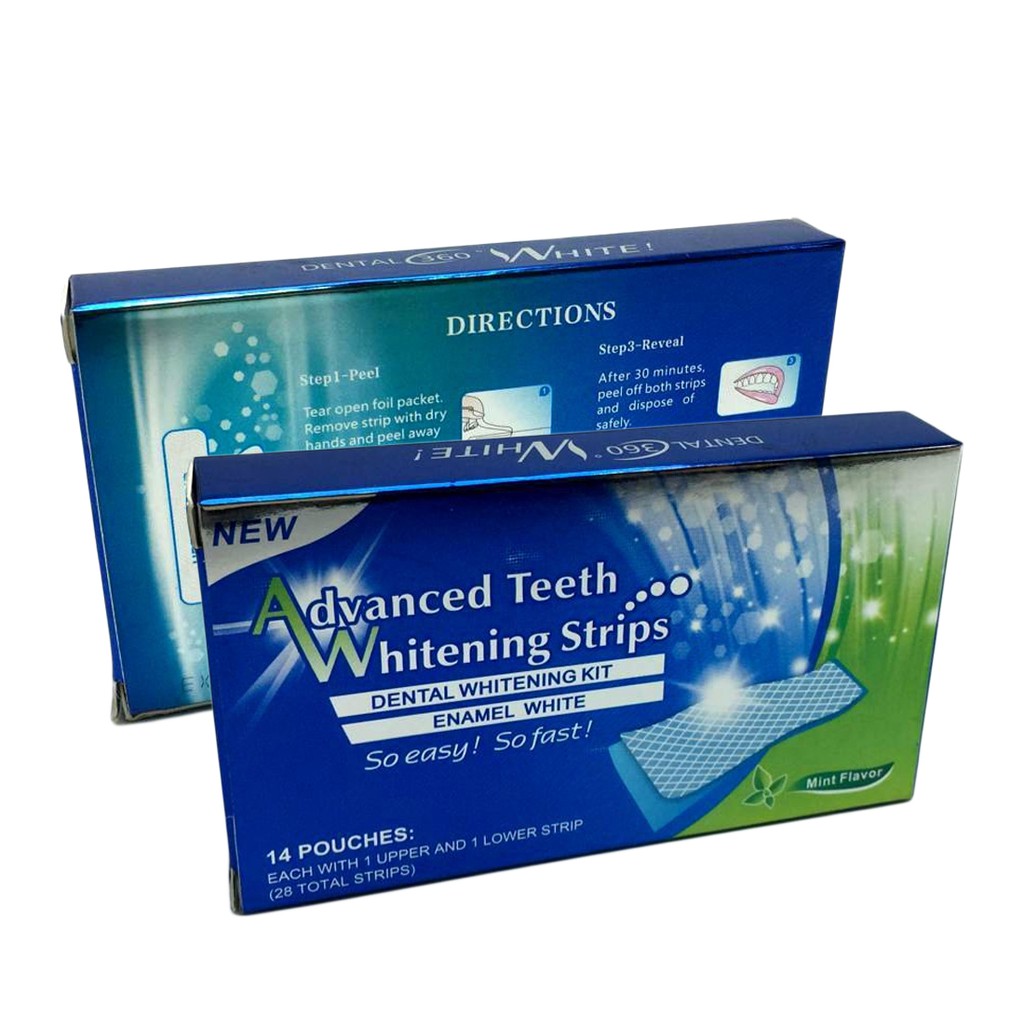 14 Gói - 28 Miếng Dán Trắng Răng Teeths Whitening Strip - Tẩy trắng răng cấp tốc tại