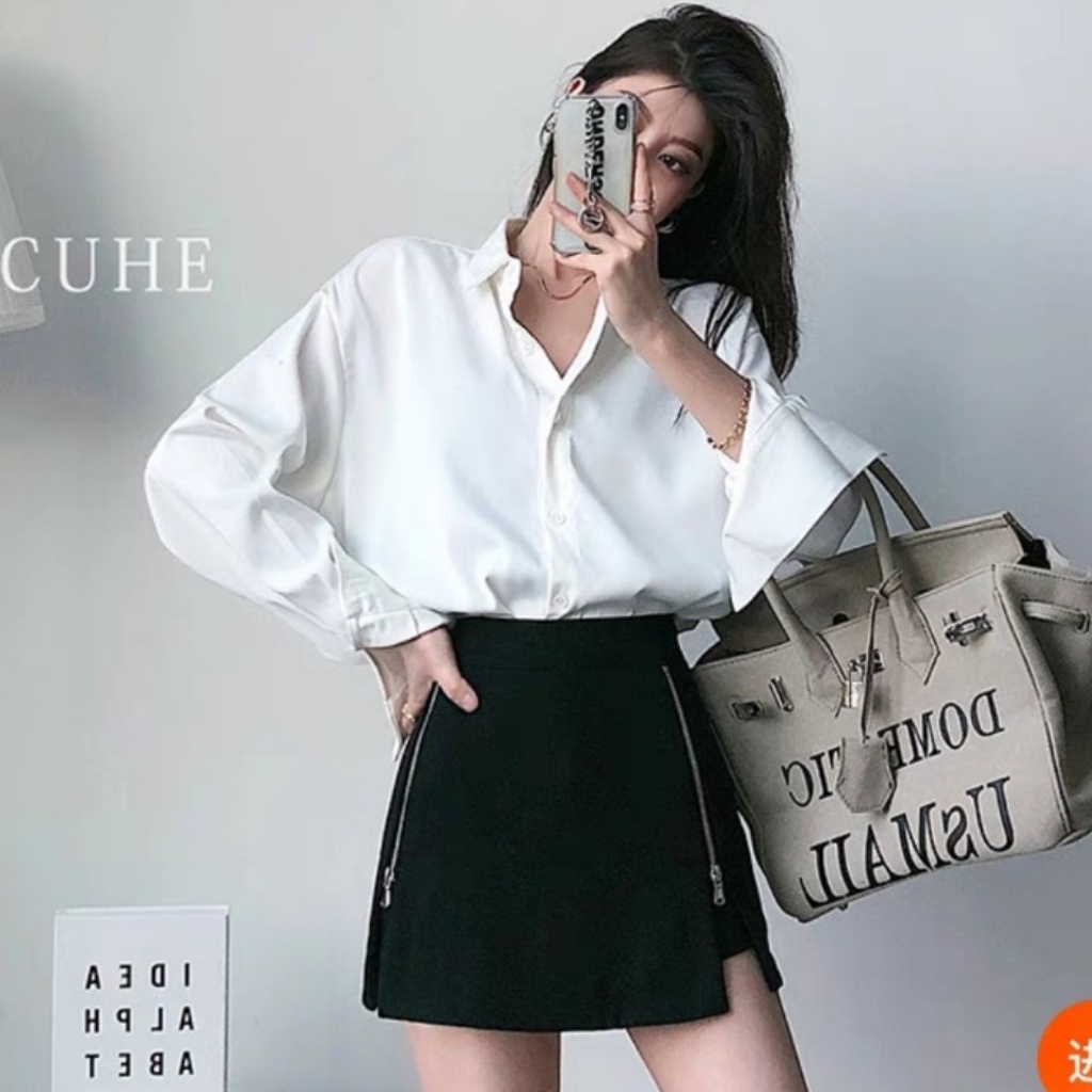 Chân Váy Chữ A Phối Kèm Dây Kéo Độc Lạ Váy Đen Thanh Lịch Chất Tuyết Mưa Cao Cấp Có Quần Lót Trong | BigBuy360 - bigbuy360.vn
