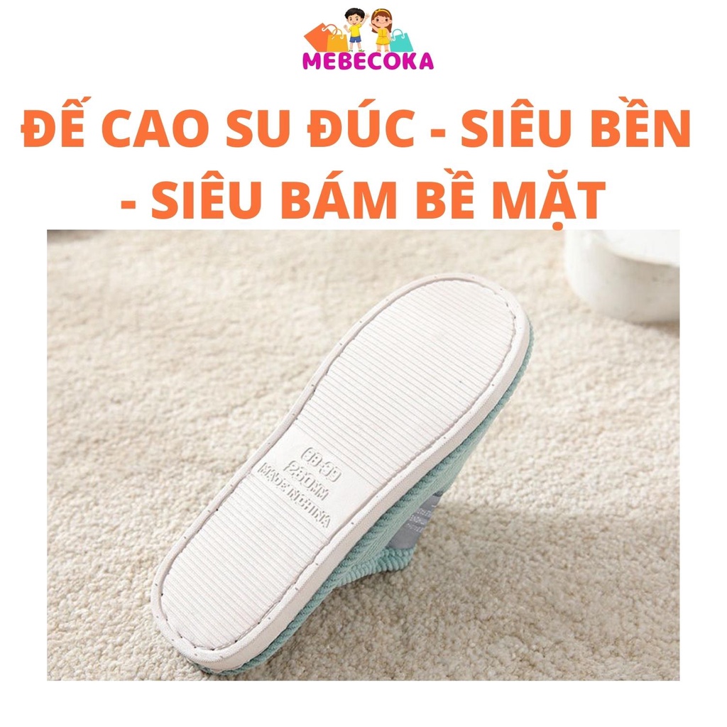 Dép lê xốp nỉ nam nữ CAO CẤP mang đi ở trong nhà văn phòng mùa thu đông, đế xốp nhẹ vải nỉ êm chân CK2