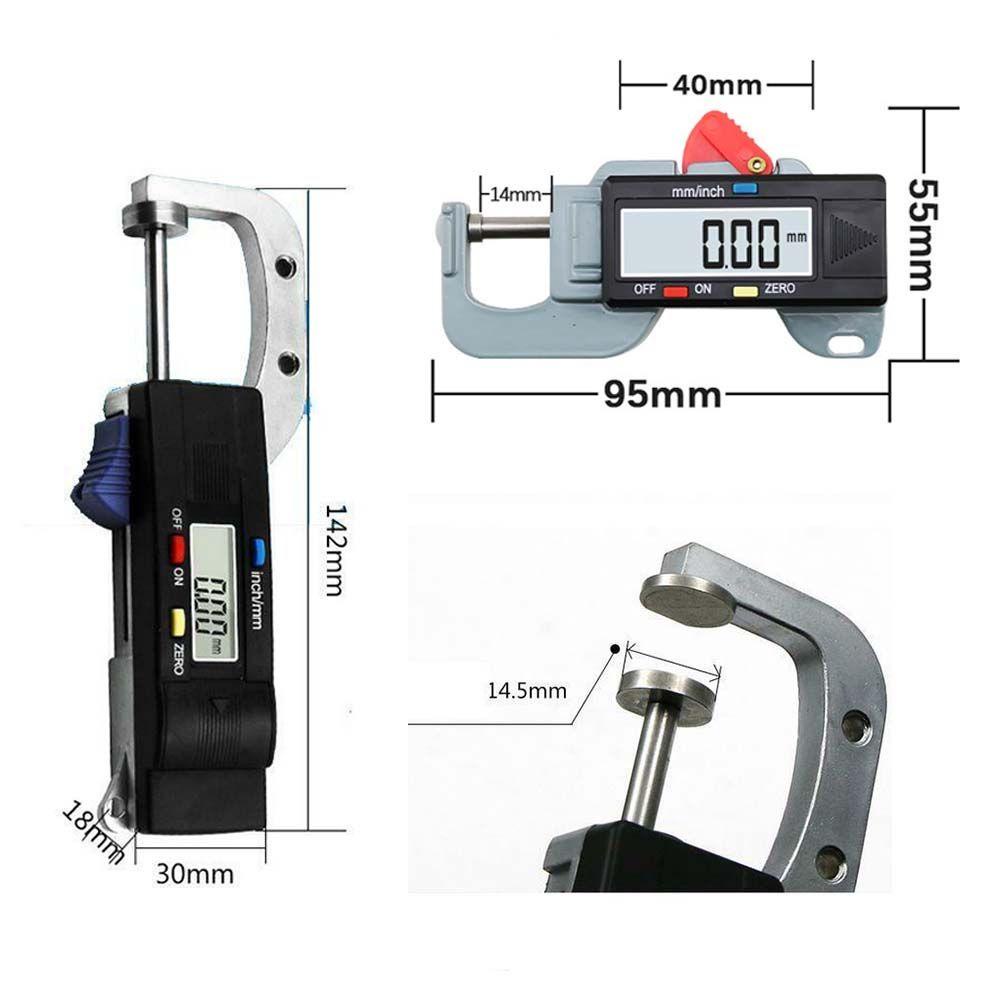 Đồng Hồ Đo Độ Dày 0-12.7mm Hiển Thị Số Kỹ Thuật Số Bằng Da Cho Trang Sức