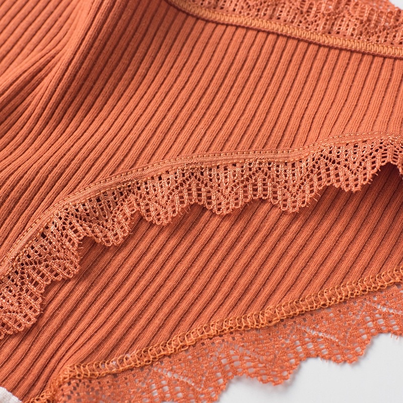 Quần Lót Nữ Cotton viền ren gân tăm kháng khuẩn hoạ tiết viền ren sexy điệu đà Mẫu 029