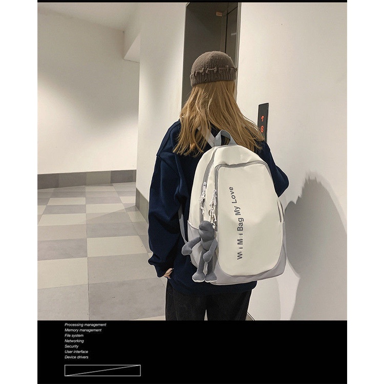 Ba Lô Đi Học Sức Chứa Lớn Phong Cách Hàn Quốc Độc Đáo Dễ Phối Đồ Cho Học Sinh