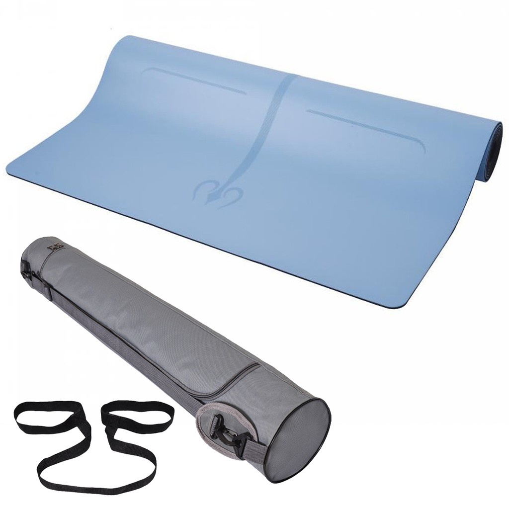 Thảm Tập Yoga Định Tuyến Da Pu Cao Su Chính Hãng BICKY Chống Trơn Trượt Tốt - Tặng Kèm Túi Đựng Cao Cấp