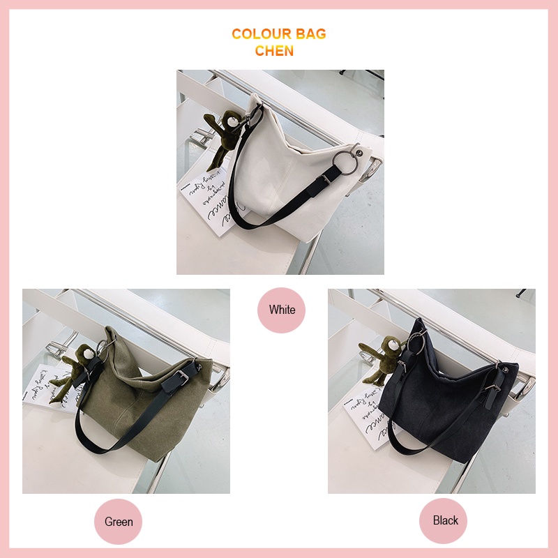 Túi đeo chéo túi đeo vai nữ ChenHua vải canvas trơn đựng a4 đi học đi chơi dây túi đeo vai da pu cao cấp TX25